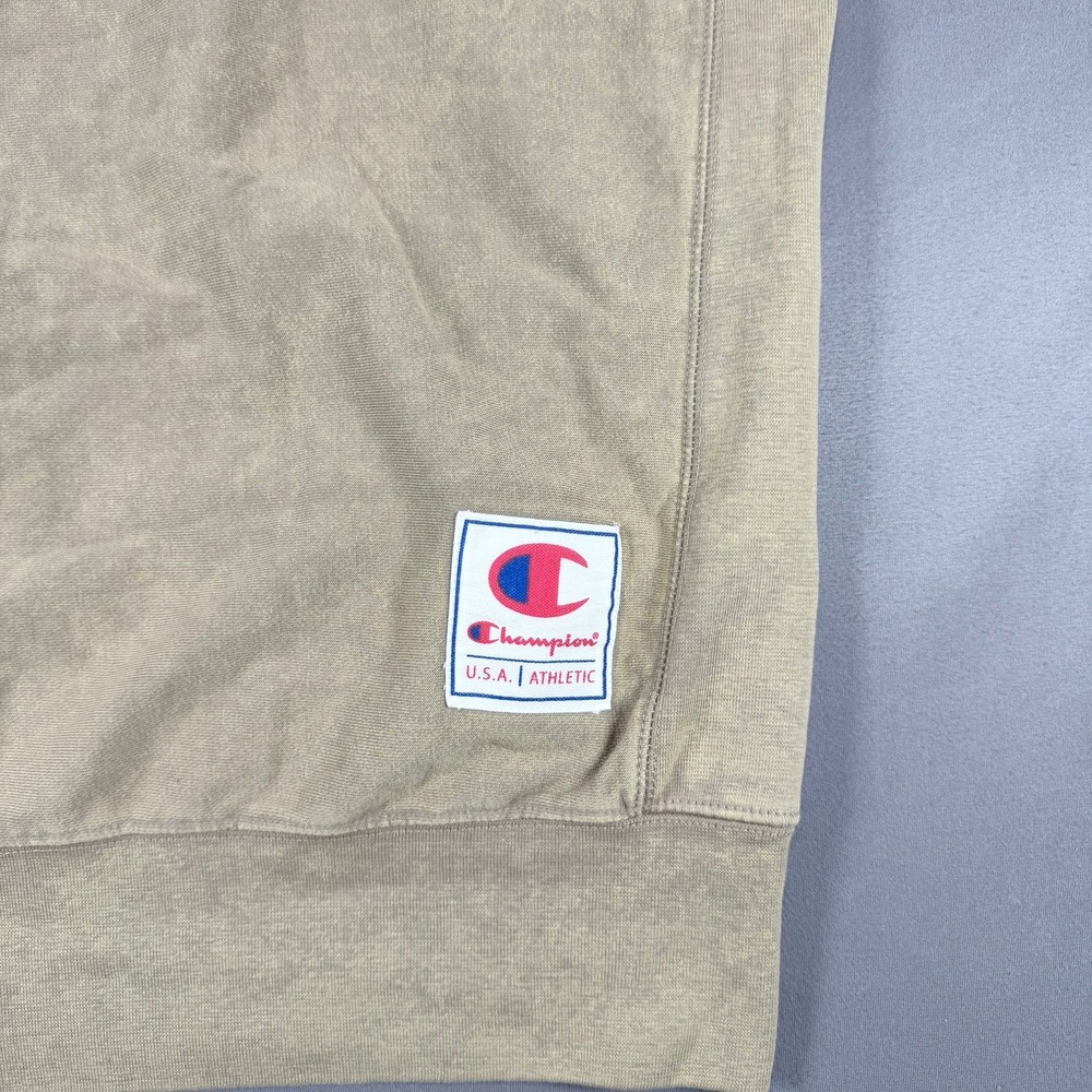 Champion Mens S Khaki Cotton Rewind Vintage Wash Pullover Hoodie CPM253FH03011 - Picture 8 of 10